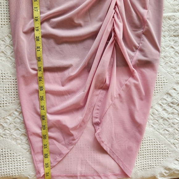 NWT Free People Lilac Wine Medium New Side Gather Layered Skirt Sheer - Picture 9 of 13